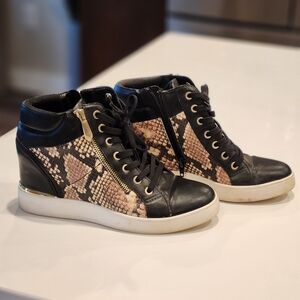 Aldo Black/Snakeskin Shoe Boots